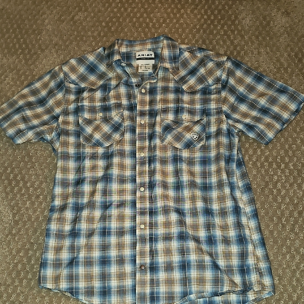 Ariat Men's Retro Fit Brown Plaid Shirt